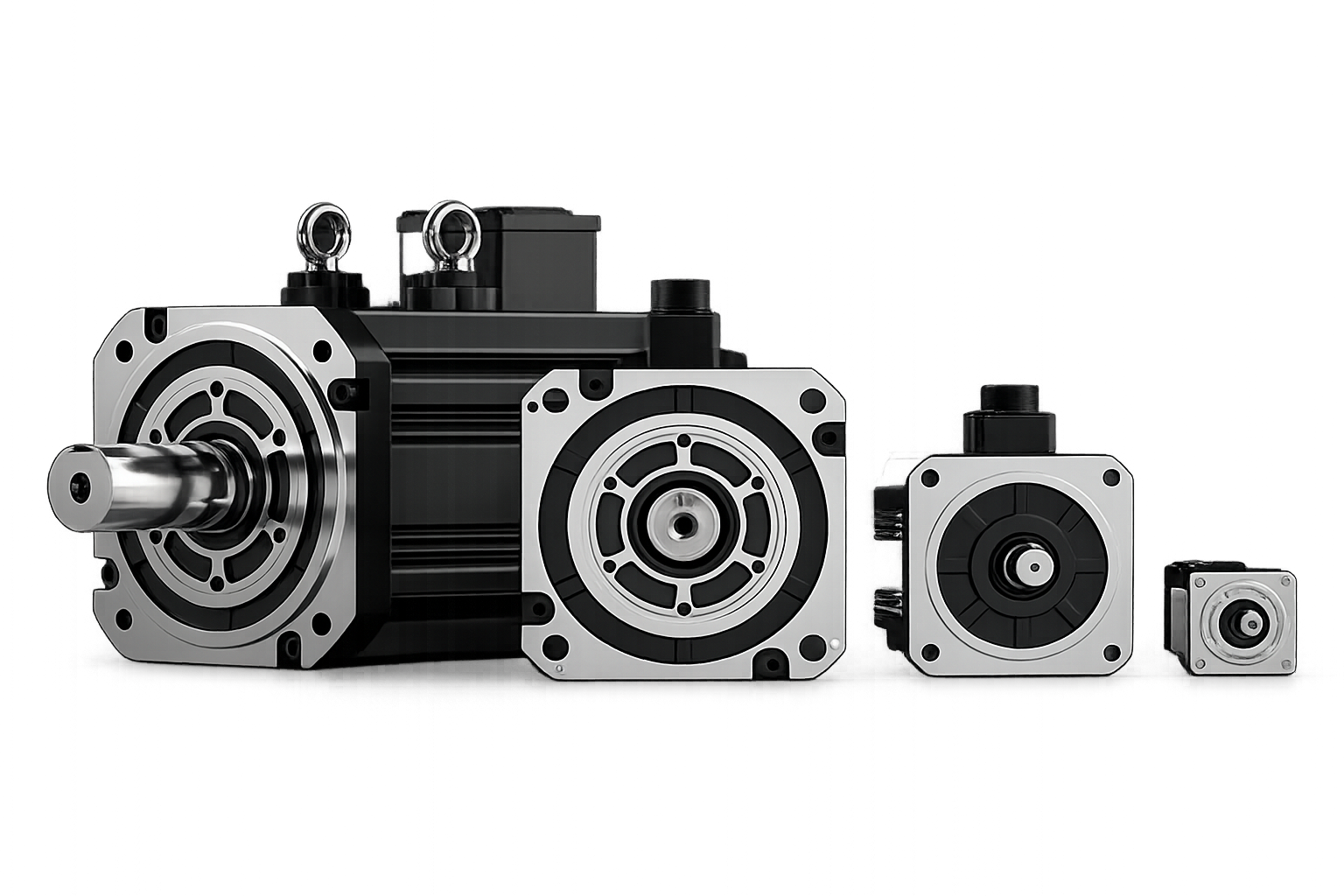 Các cỡ động cơ servo từ lớn đến nhỏ
